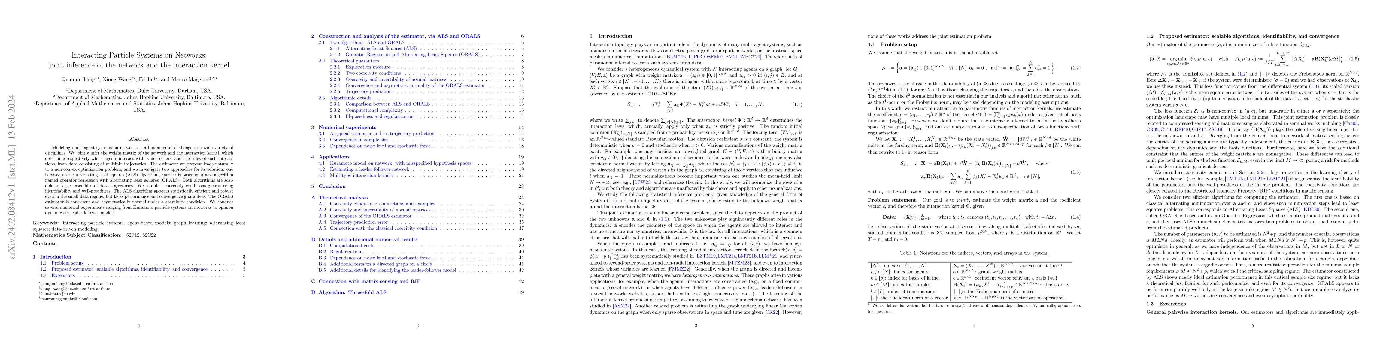 Thumbnail for Interacting Particle Systems on Networks: joint inference of the network
  and the interaction kernel