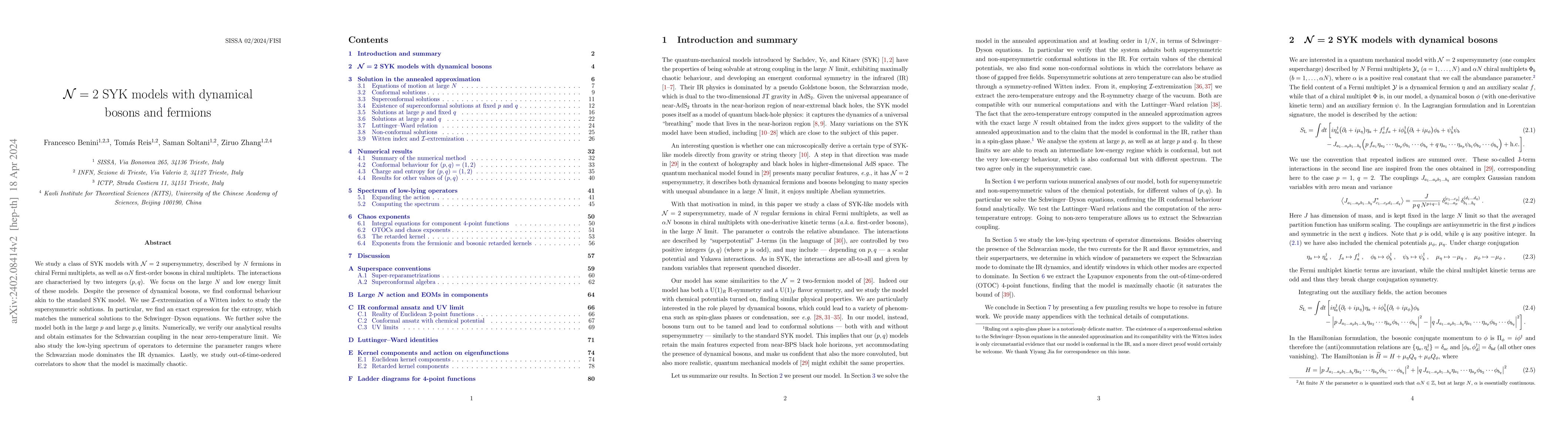 Thumbnail for $\mathcal{N}=2$ SYK models with dynamical bosons and fermions