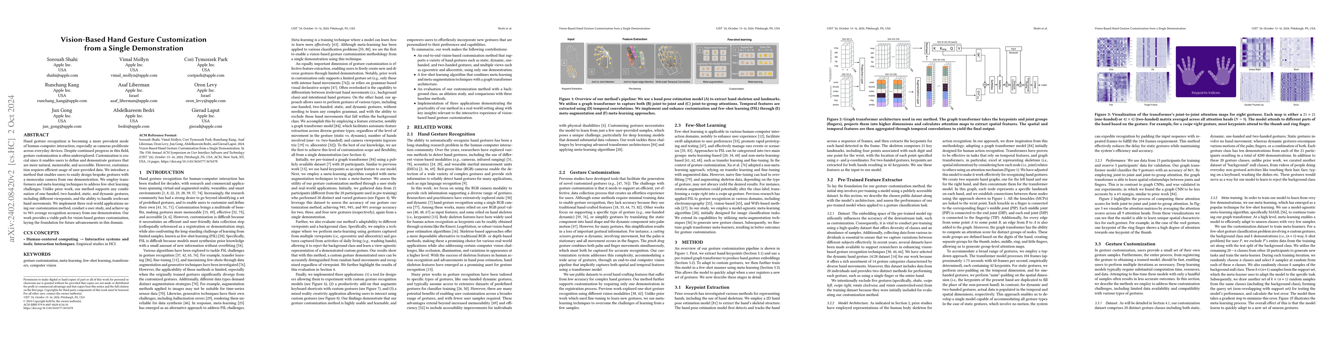 Thumbnail for Vision-Based Hand Gesture Customization from a Single Demonstration