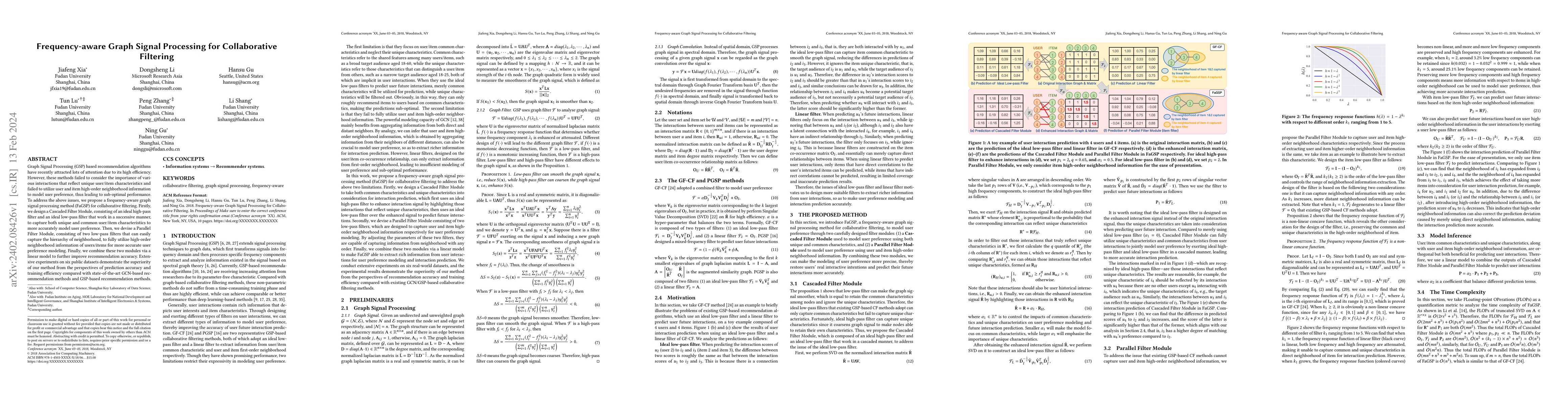 Thumbnail for Frequency-aware Graph Signal Processing for Collaborative Filtering