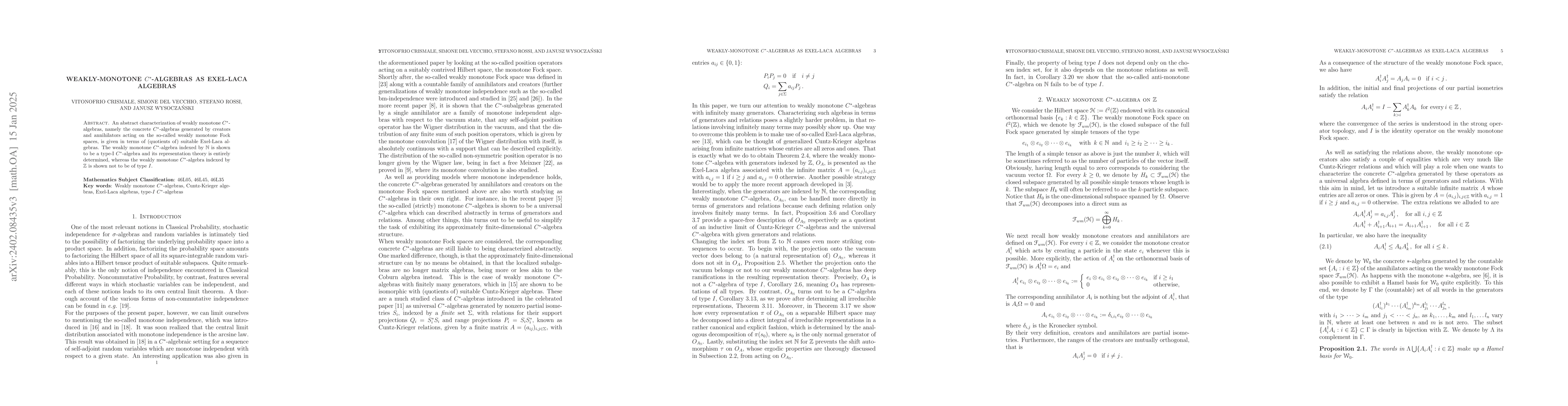 Thumbnail for Weakly-monotone C*-algebras as Exel-Laca algebras
