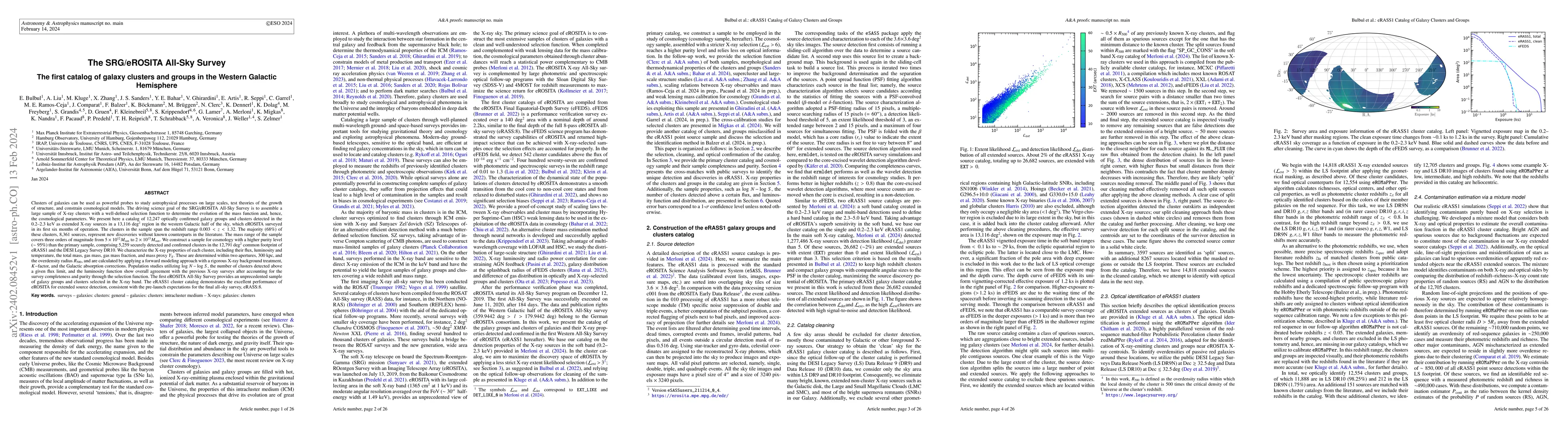 Thumbnail for The SRG/eROSITA All-Sky Survey: The first catalog of galaxy clusters and
  groups in the Western Galactic Hemisphere