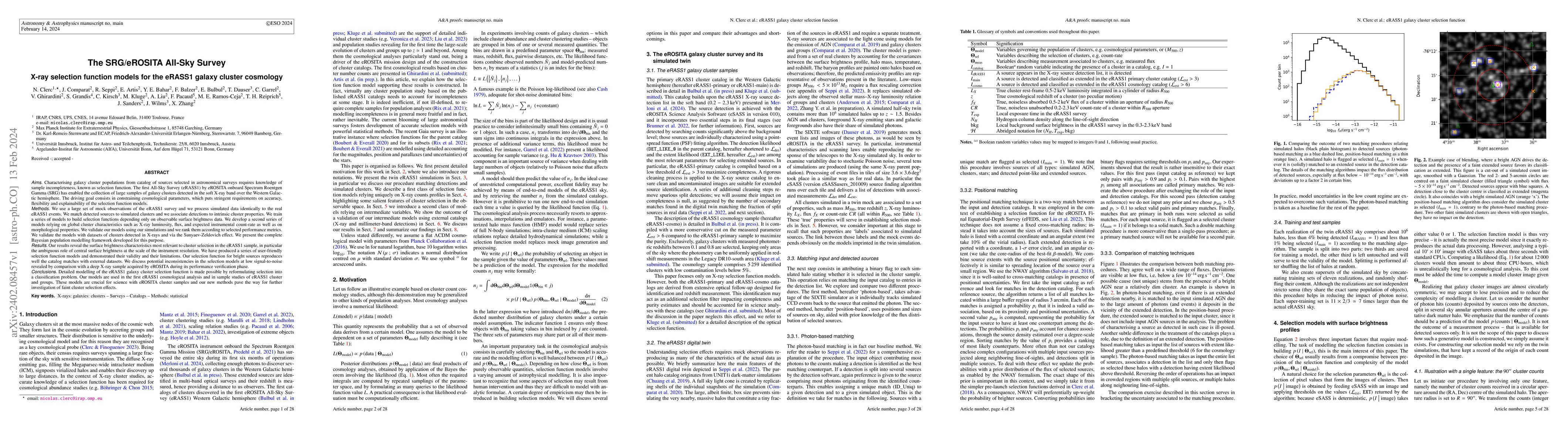 Thumbnail for The SRG/eROSITA All-Sky Survey: X-ray selection function models for the
  eRASS1 galaxy cluster cosmology