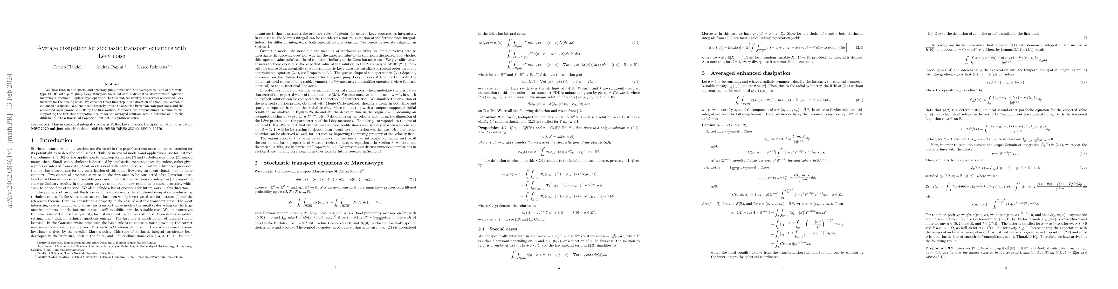 Thumbnail for Average dissipation for stochastic transport equations with L\'evy noise