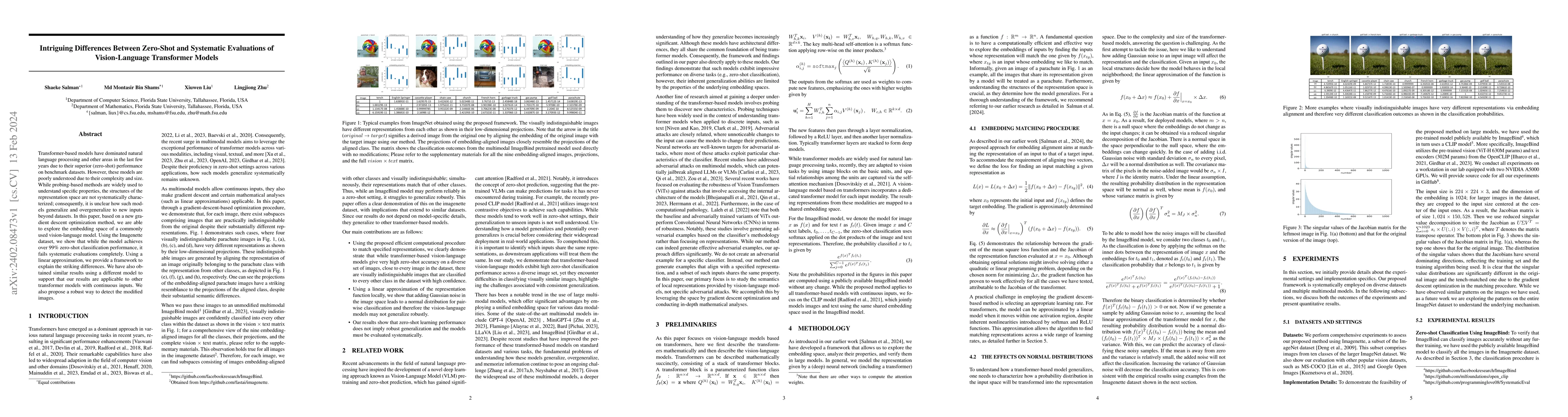 Thumbnail for Intriguing Differences Between Zero-Shot and Systematic Evaluations of
  Vision-Language Transformer Models