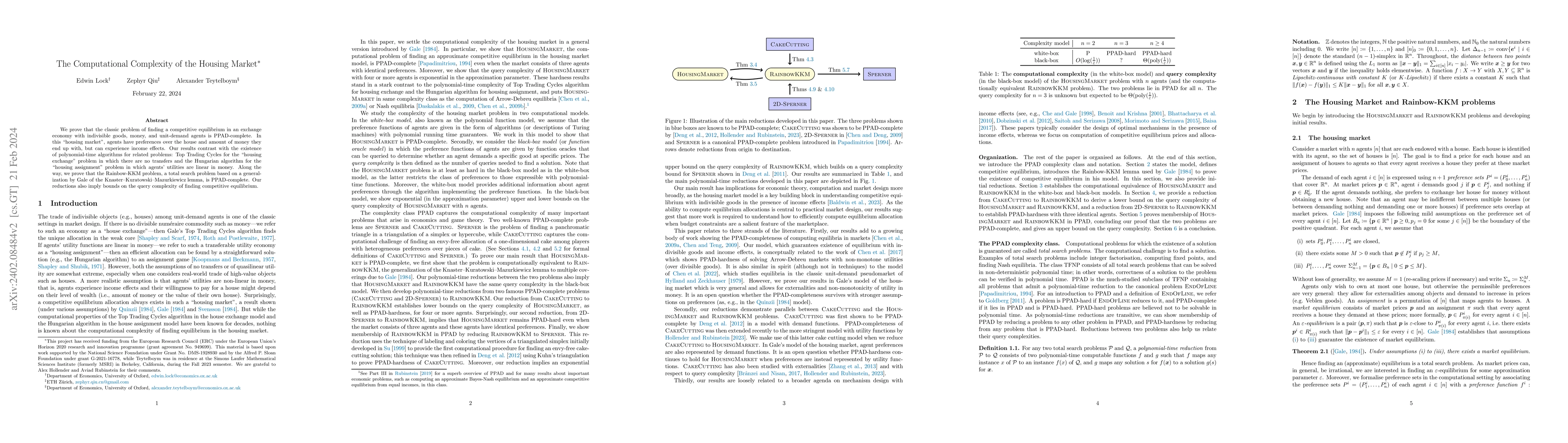 Thumbnail for The Computational Complexity of the Housing Market