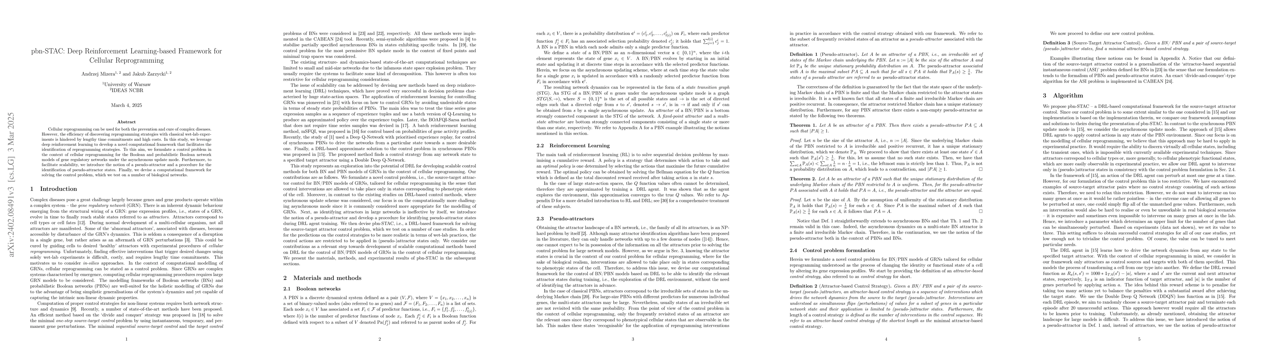 Thumbnail for Deep Reinforcement Learning for Controlled Traversing of the Attractor
  Landscape of Boolean Models in the Context of Cellular Reprogramming