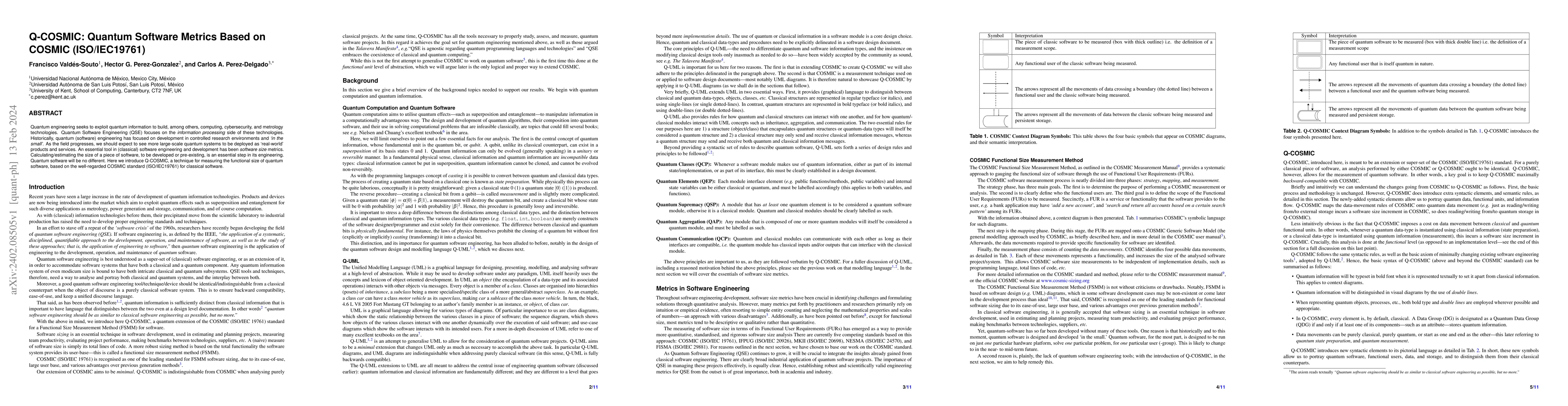 Thumbnail for Q-COSMIC: Quantum Software Metrics Based on COSMIC (ISO/IEC19761)