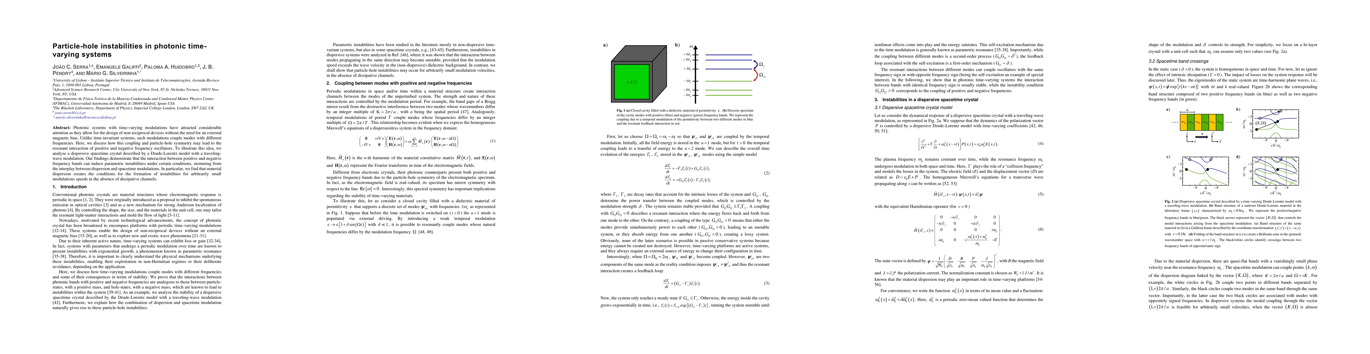 Thumbnail for Particle-hole instabilities in photonic time-varying systems