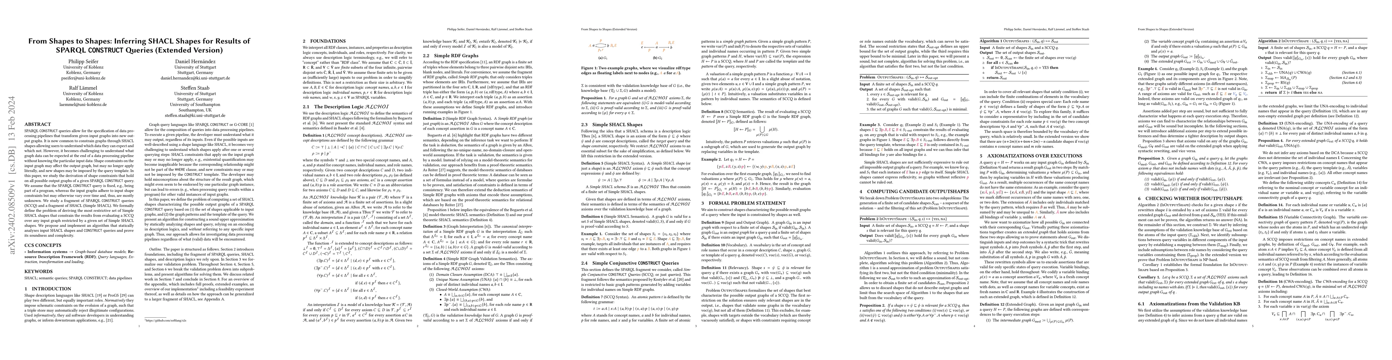 Thumbnail for From Shapes to Shapes: Inferring SHACL Shapes for Results of SPARQL
  CONSTRUCT Queries (Extended Version)