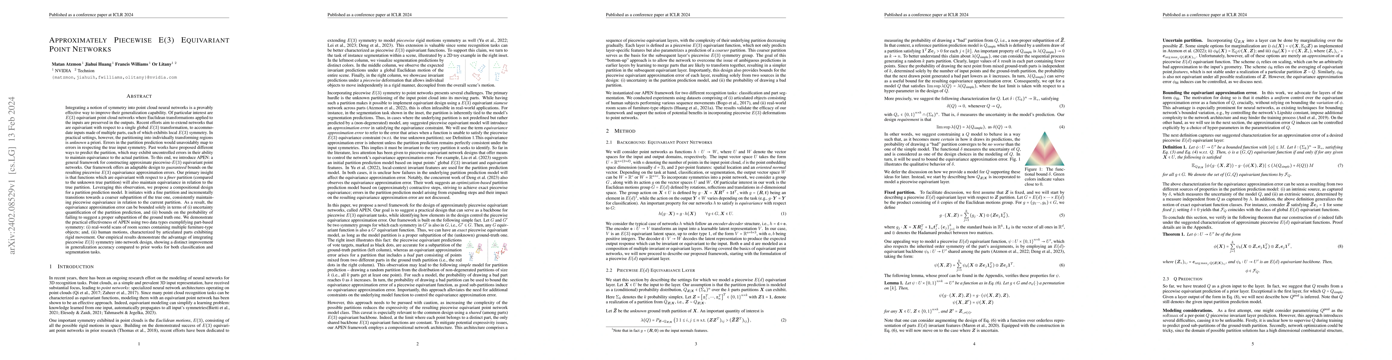Thumbnail for Approximately Piecewise E(3) Equivariant Point Networks