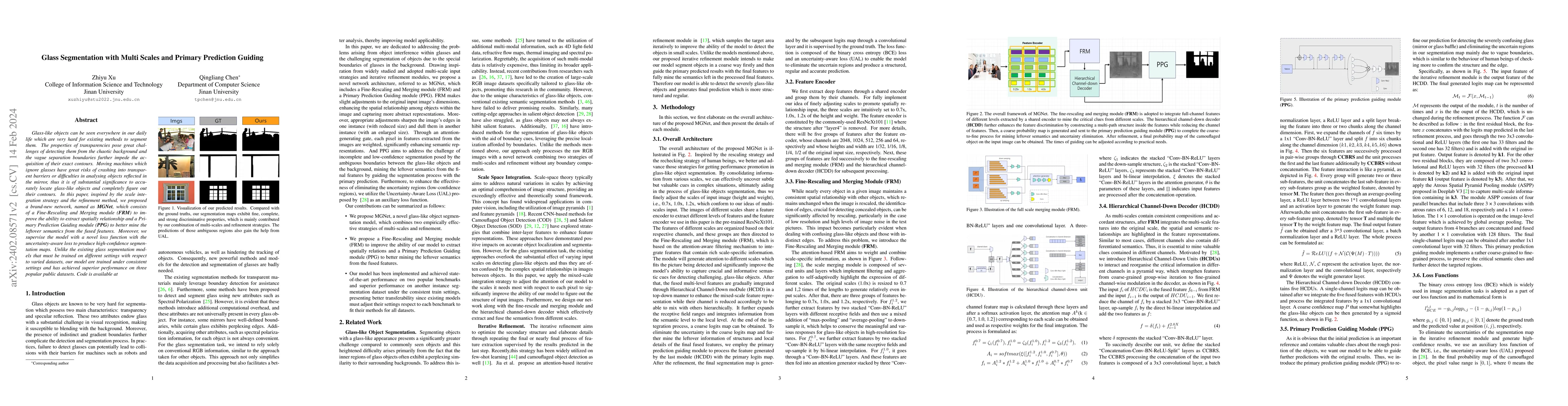 Thumbnail for Glass Segmentation with Multi Scales and Primary Prediction Guiding