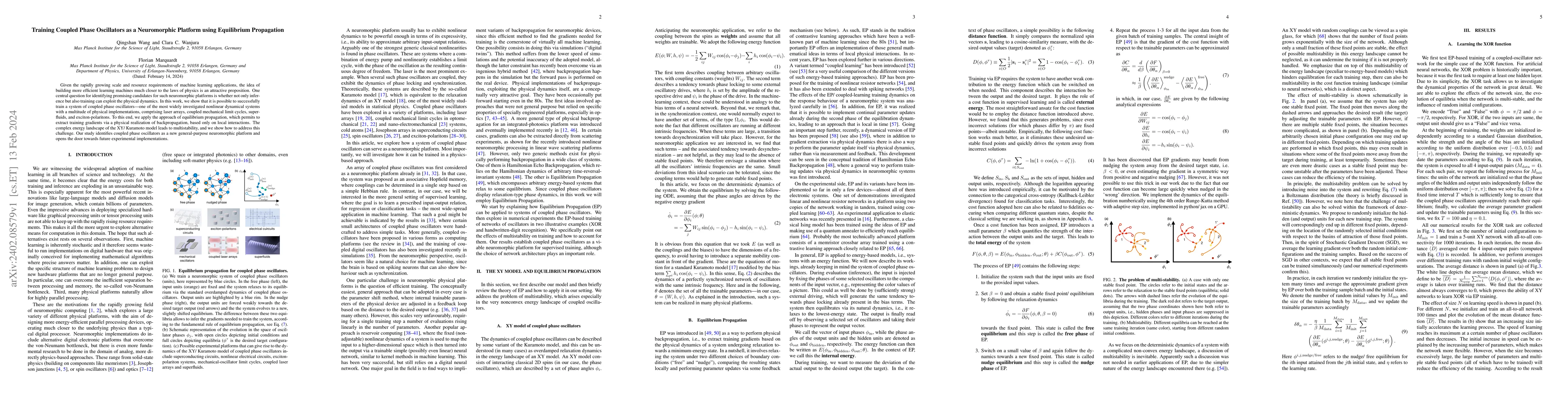 Thumbnail for Training Coupled Phase Oscillators as a Neuromorphic Platform using
  Equilibrium Propagation
