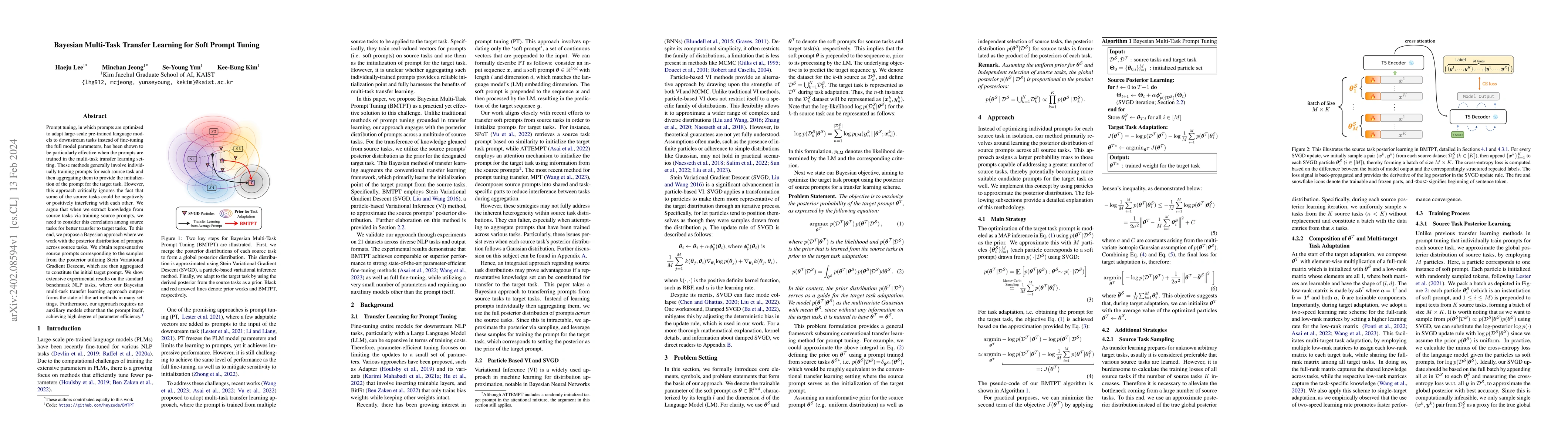 Thumbnail for Bayesian Multi-Task Transfer Learning for Soft Prompt Tuning