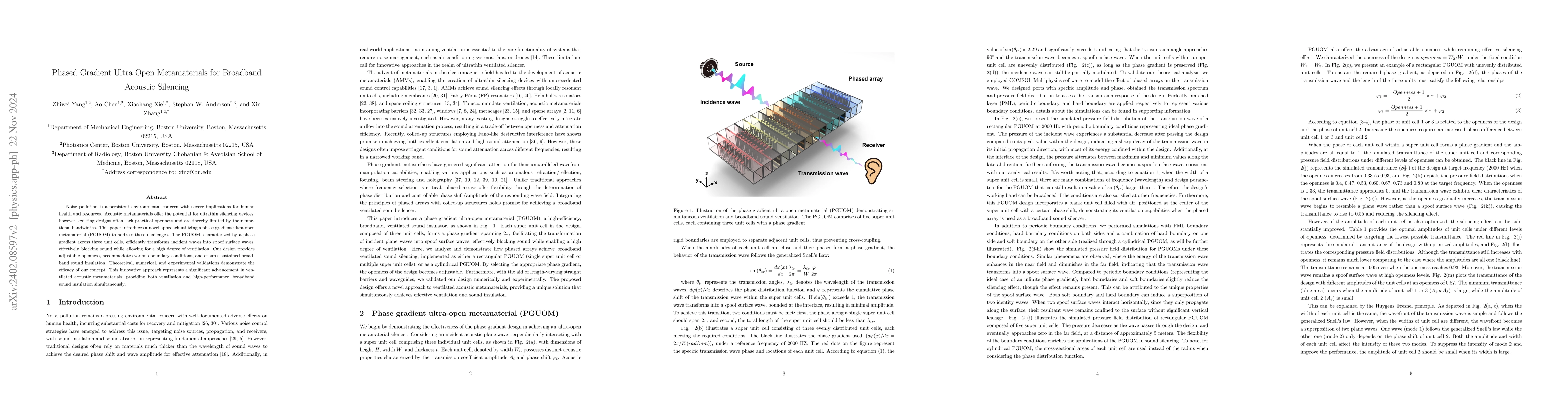 Thumbnail for Phased Array Ultra Open Metamaterials for Broadband Acoustic Silencing