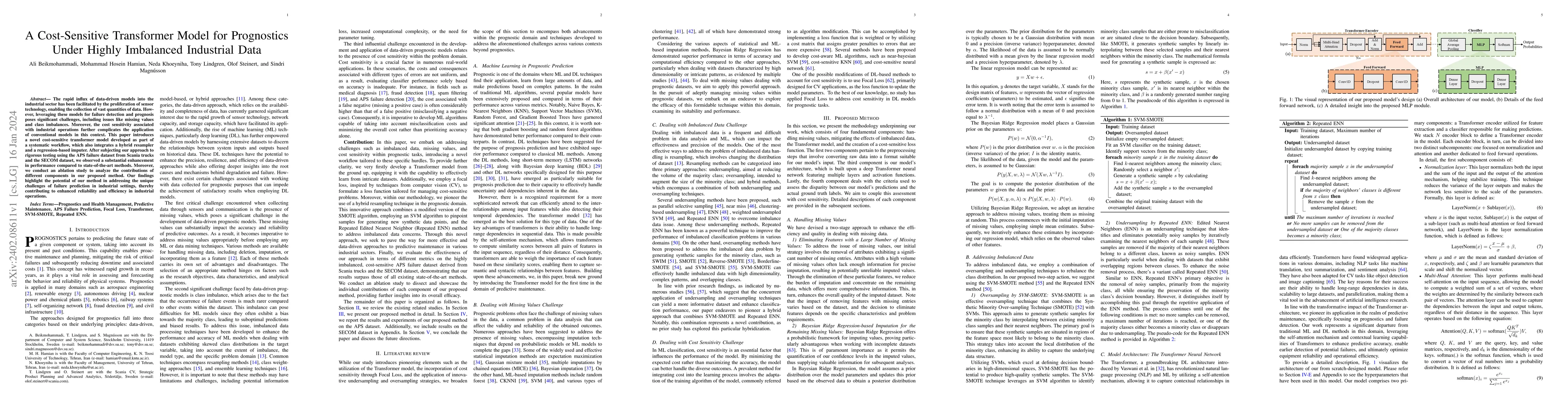 Thumbnail for A Cost-Sensitive Transformer Model for Prognostics Under Highly
  Imbalanced Industrial Data
