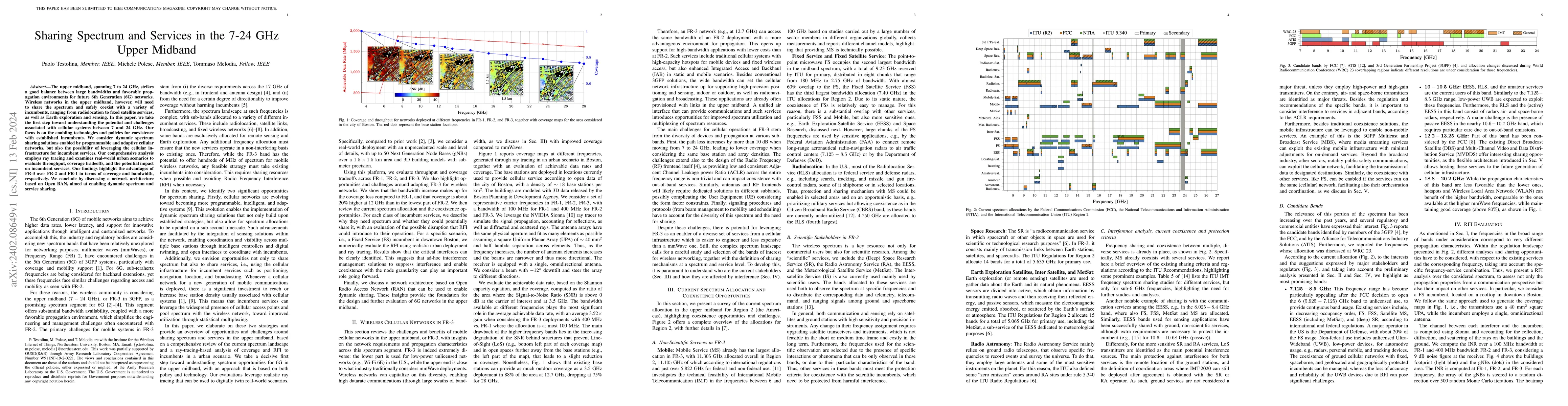 Thumbnail for Sharing Spectrum and Services in the 7-24 GHz Upper Midband