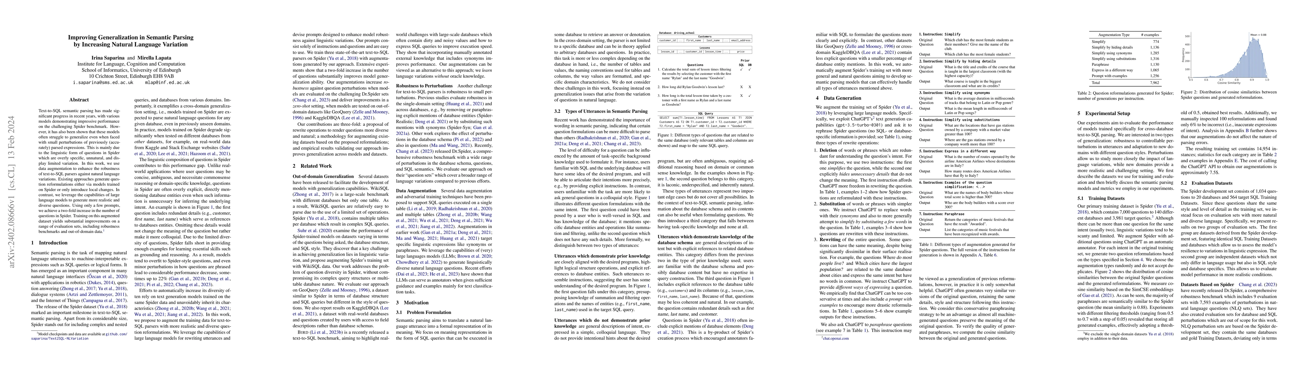 Thumbnail for Improving Generalization in Semantic Parsing by Increasing Natural
  Language Variation