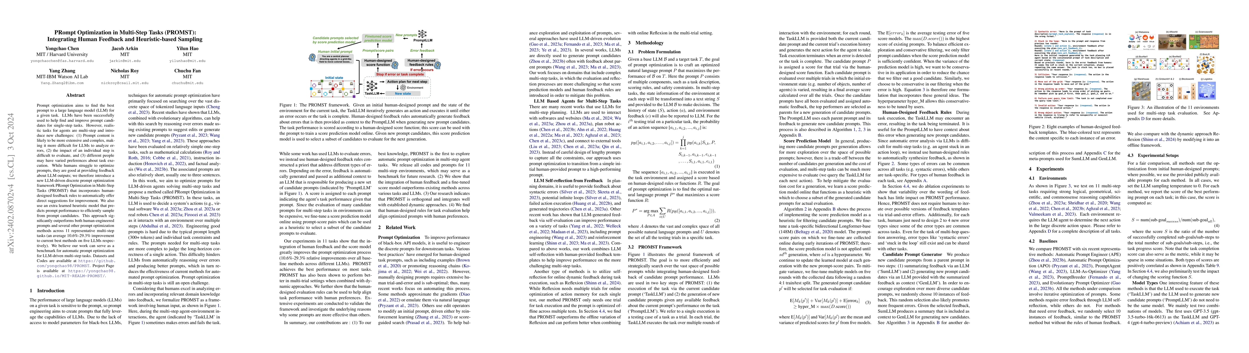 Thumbnail for PRompt Optimization in Multi-Step Tasks (PROMST): Integrating Human
  Feedback and Heuristic-based Sampling