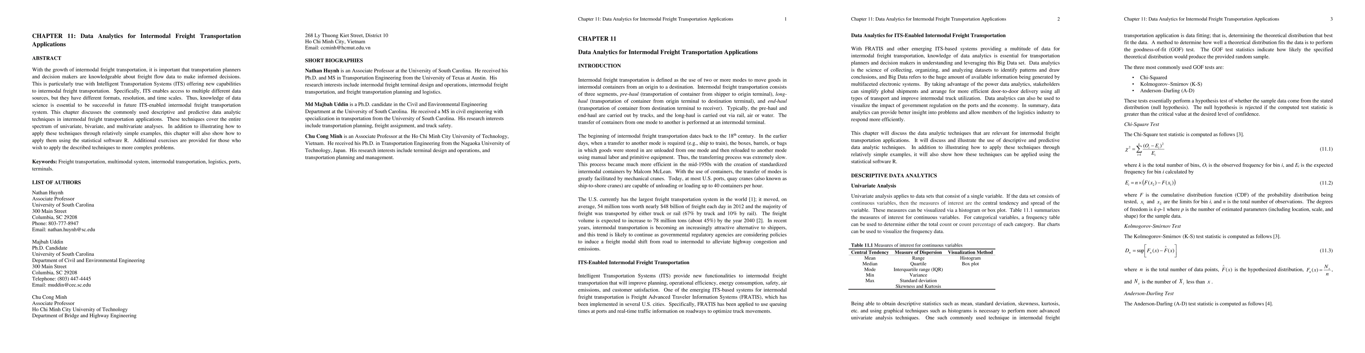 Thumbnail for Data Analytics for Intermodal Freight Transportation Applications