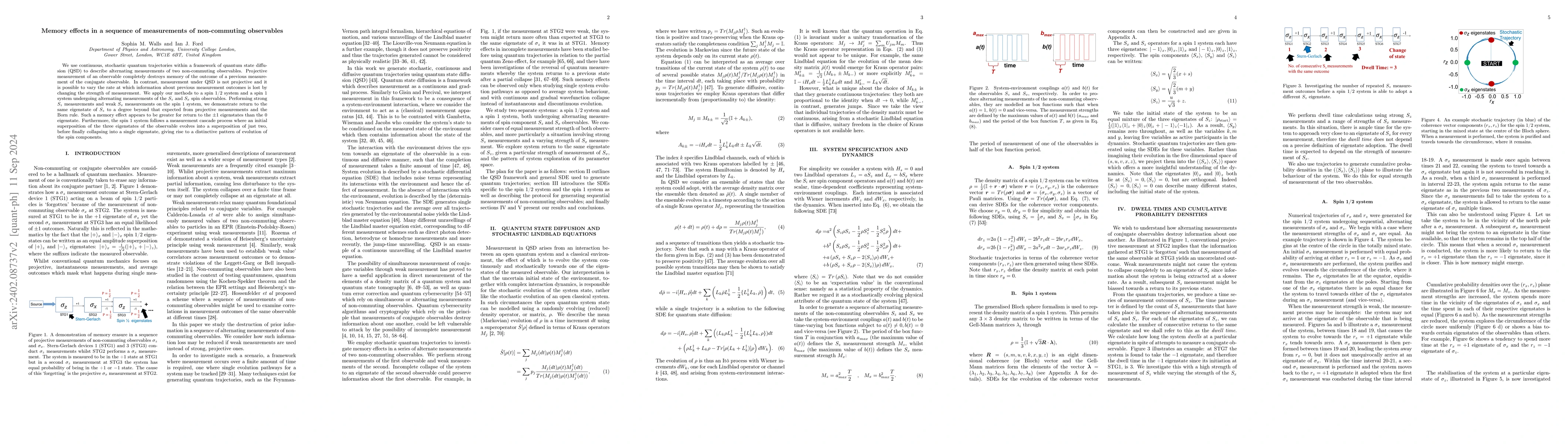 Thumbnail for Memory in a sequence of weak and short duration measurements of
  non-commuting observables