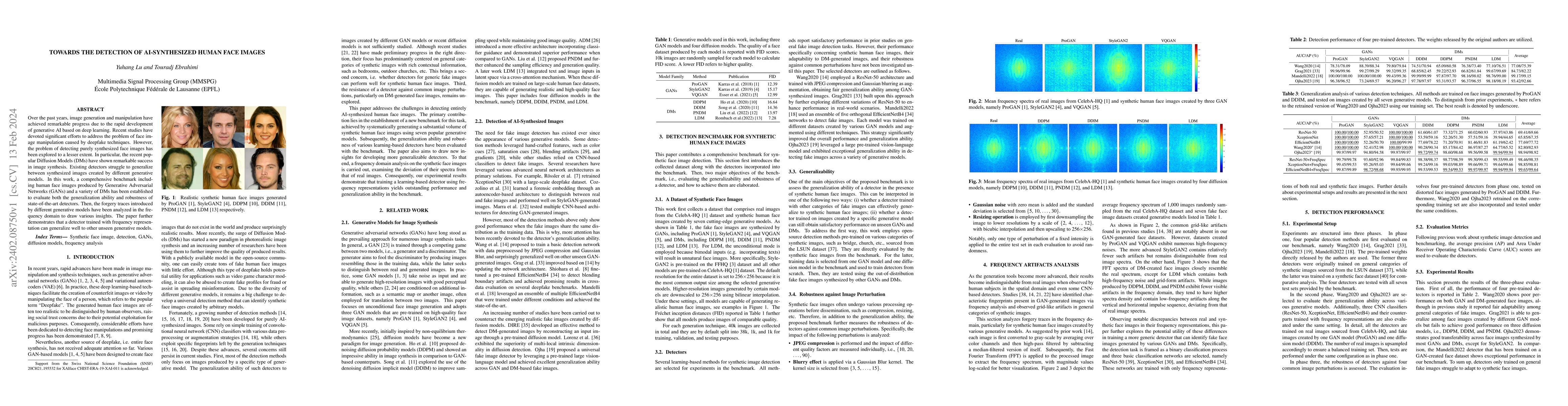 Thumbnail for Towards the Detection of AI-Synthesized Human Face Images