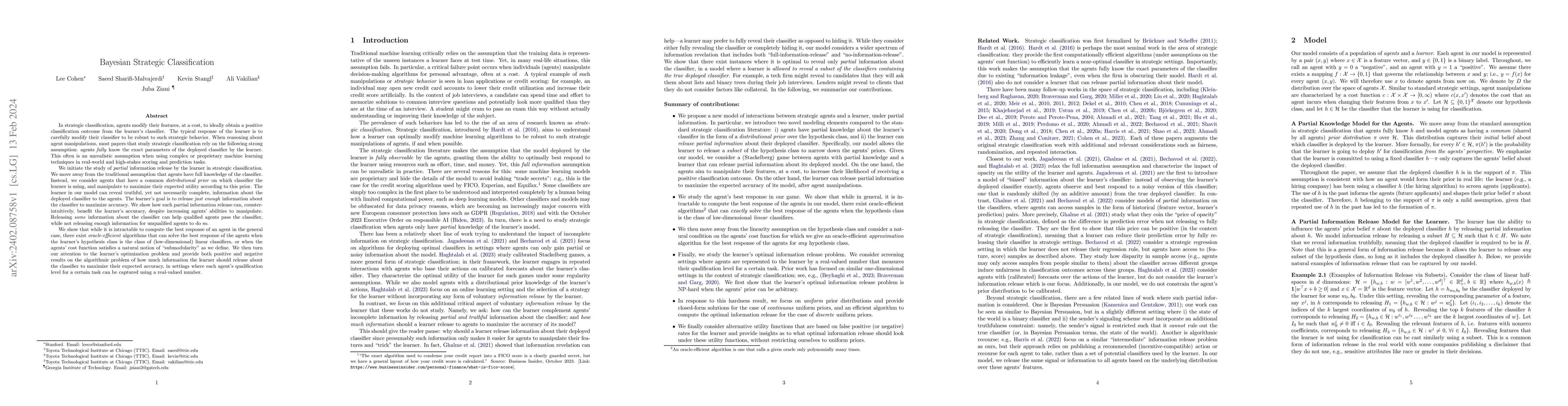 Thumbnail for Bayesian Strategic Classification
