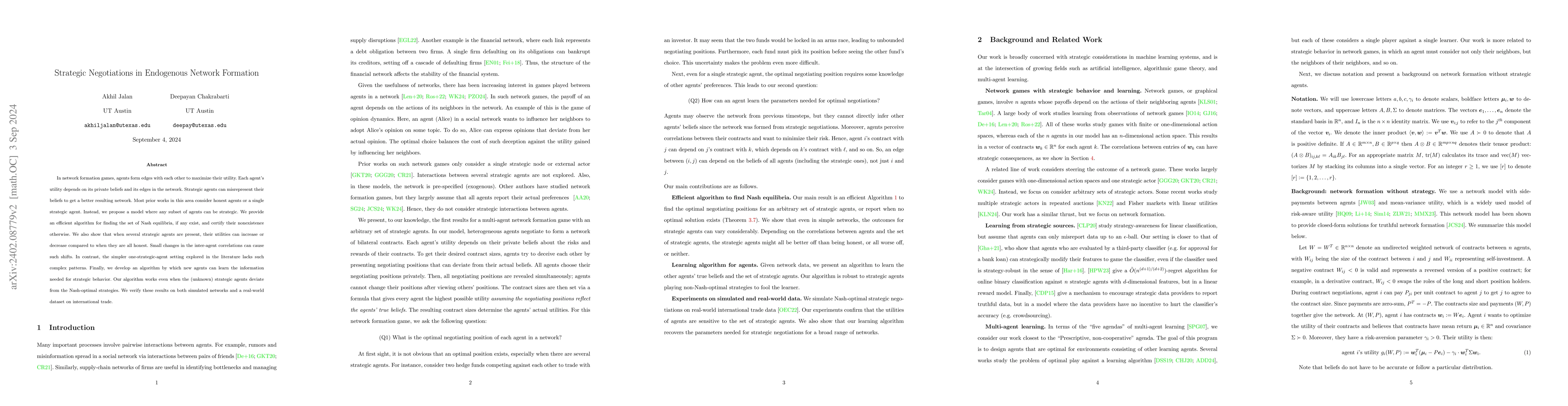 Thumbnail for Strategic Contract Negotiation in Financial Networks