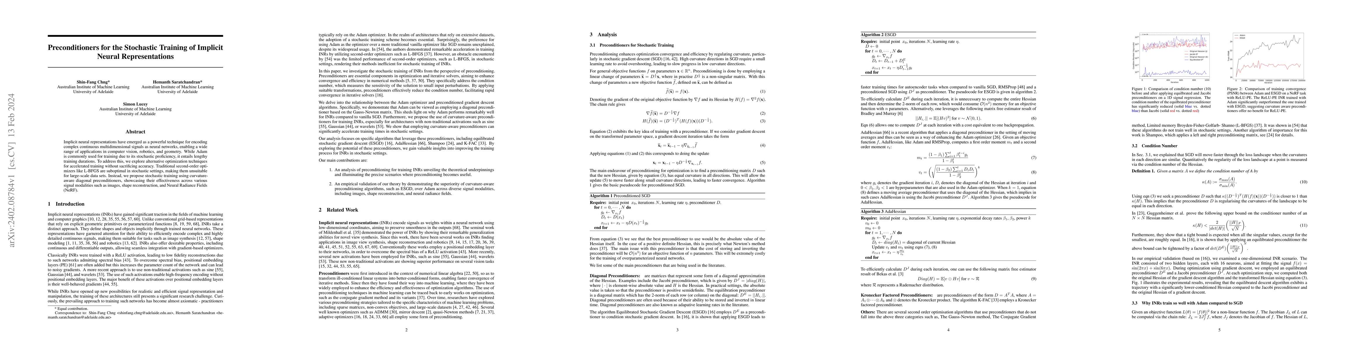 Thumbnail for Preconditioners for the Stochastic Training of Implicit Neural
  Representations