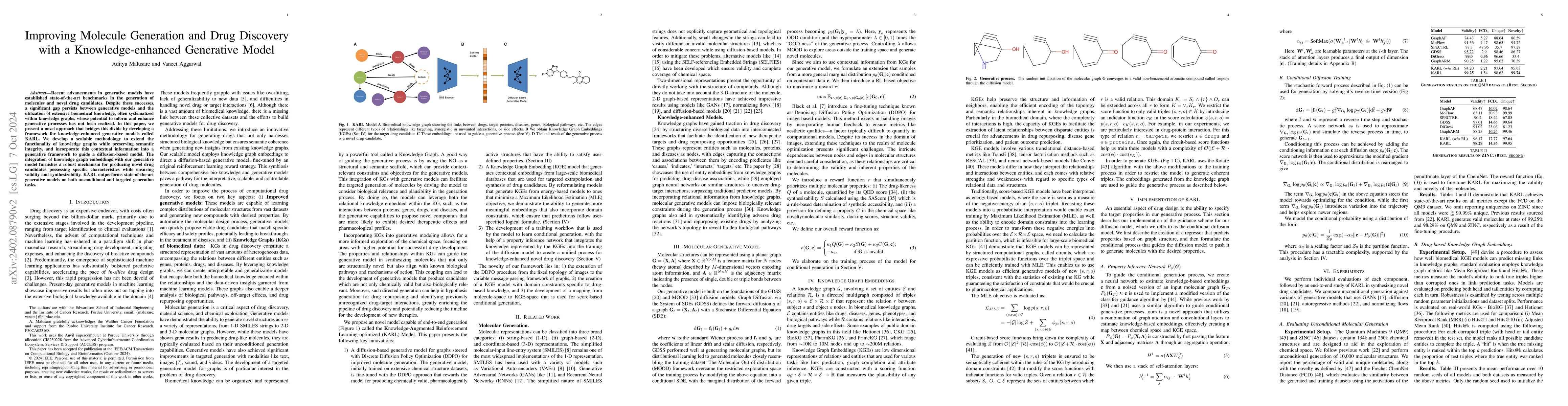 Thumbnail for Improving Molecule Generation and Drug Discovery with a
  Knowledge-enhanced Generative Model