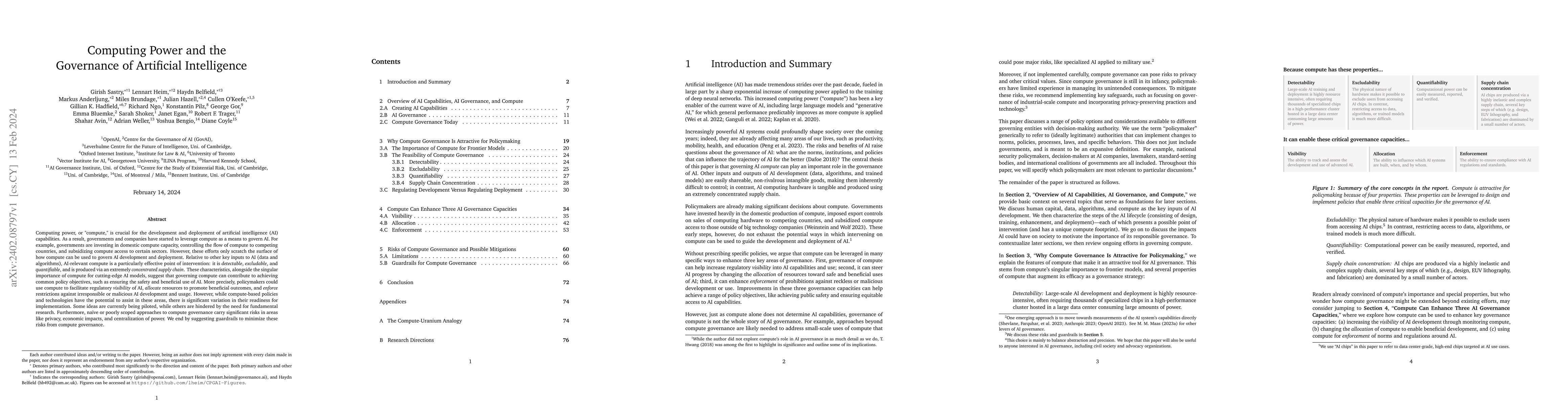 Thumbnail for Computing Power and the Governance of Artificial Intelligence