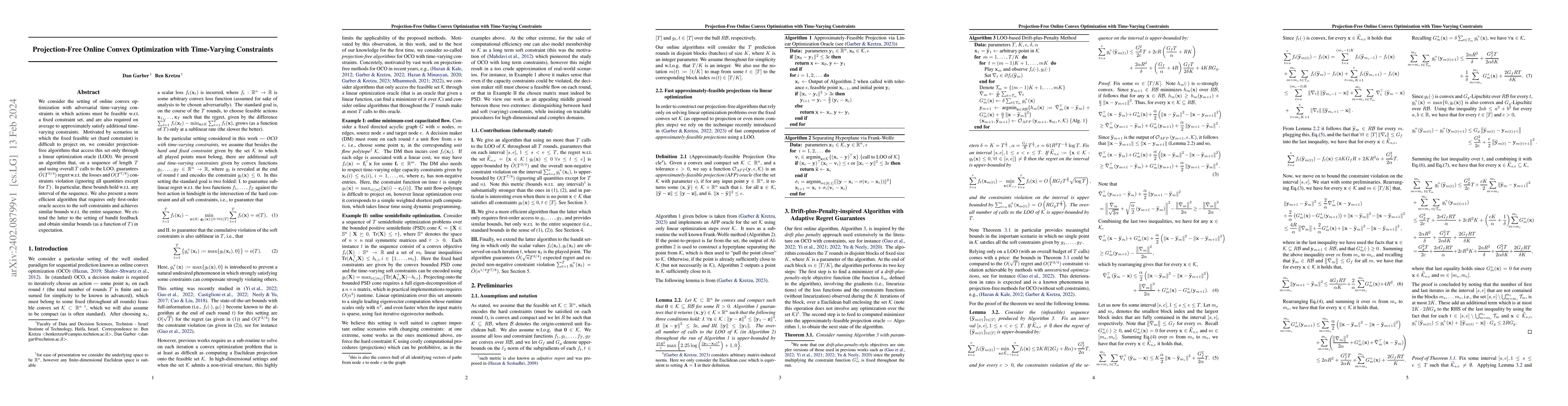Thumbnail for Projection-Free Online Convex Optimization with Time-Varying Constraints