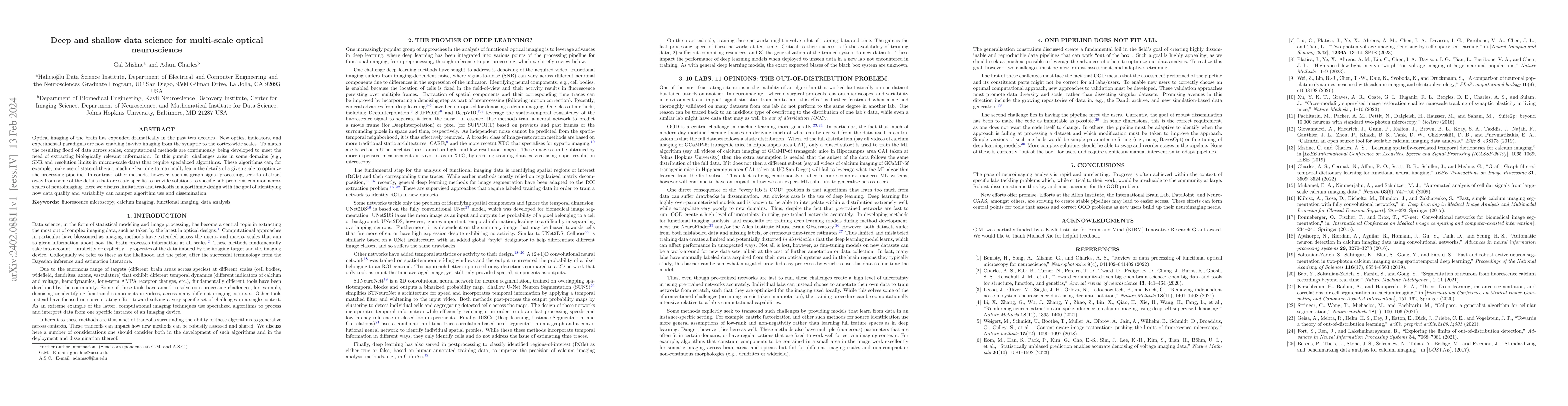 Thumbnail for Deep and shallow data science for multi-scale optical neuroscience