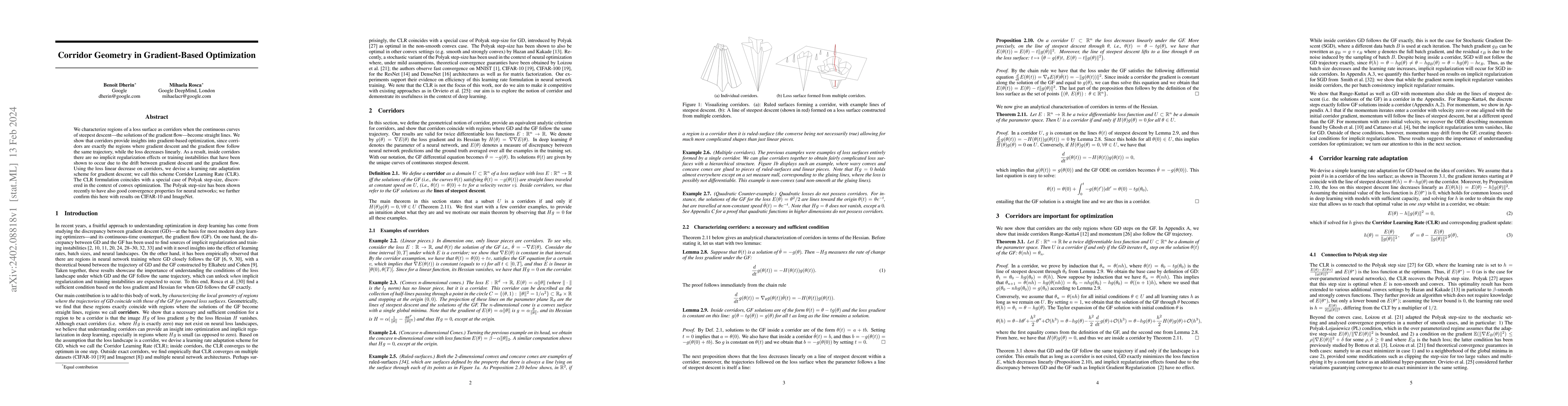 Thumbnail for Corridor Geometry in Gradient-Based Optimization