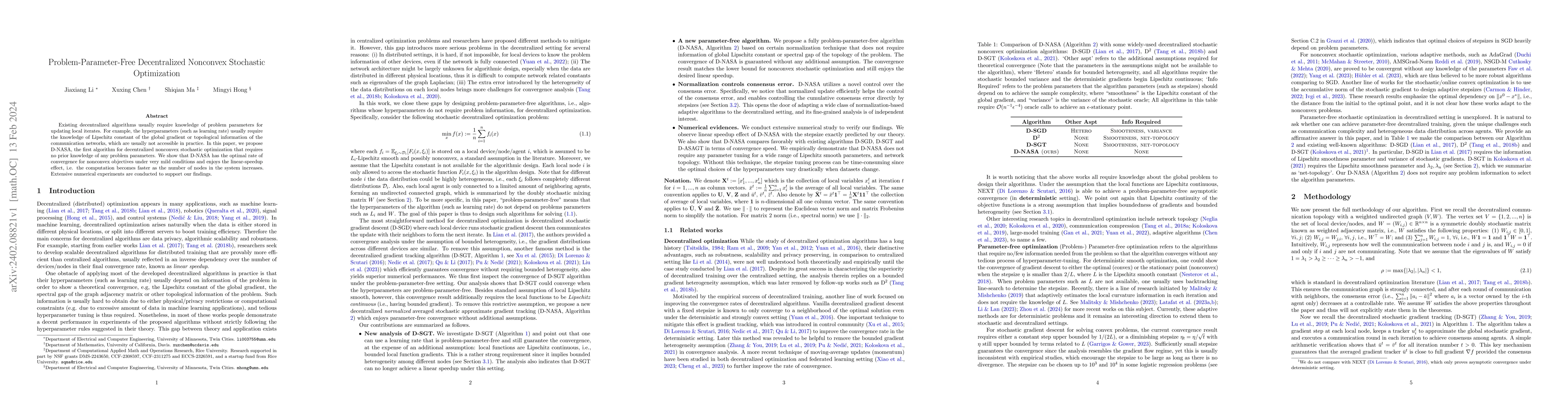 Thumbnail for Problem-Parameter-Free Decentralized Nonconvex Stochastic Optimization