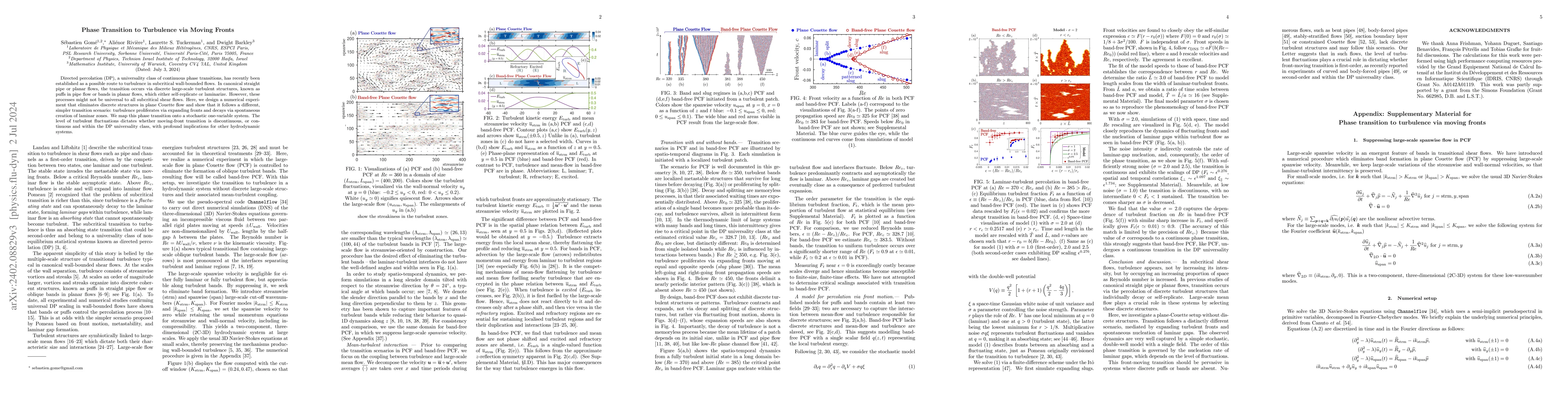 Thumbnail for Phase transition to turbulence via moving fronts