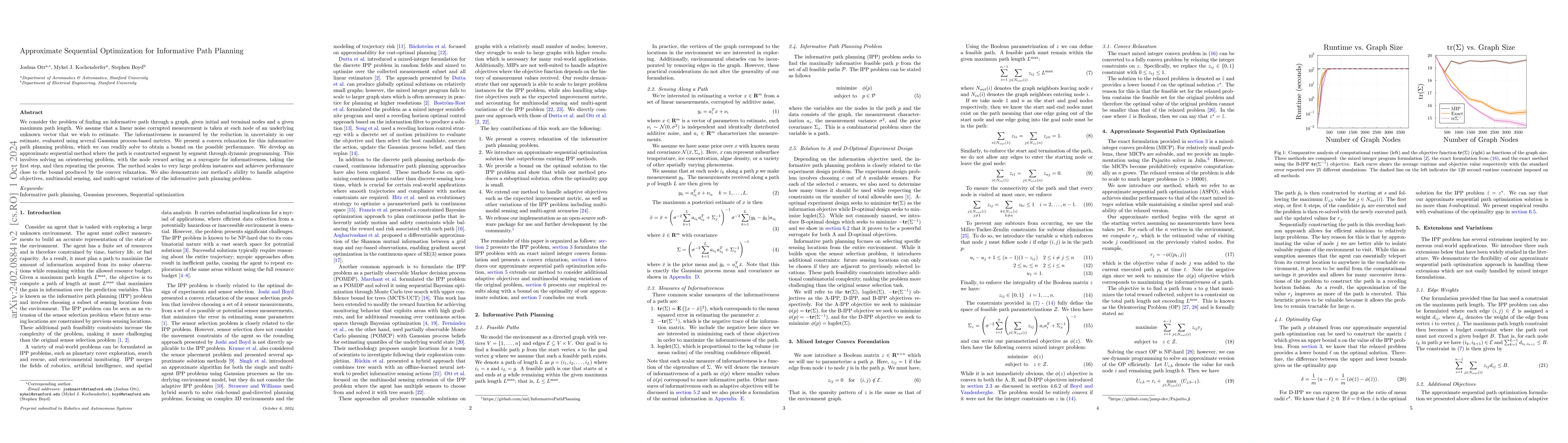 Thumbnail for Approximate Sequential Optimization for Informative Path Planning