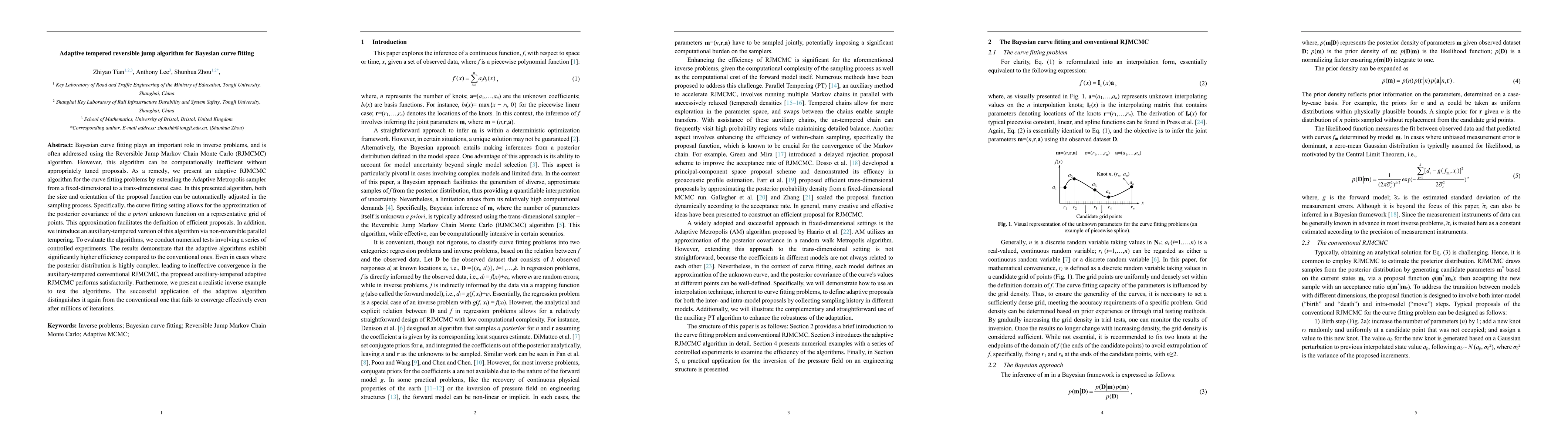Thumbnail for Adaptive tempered reversible jump algorithm for Bayesian curve fitting