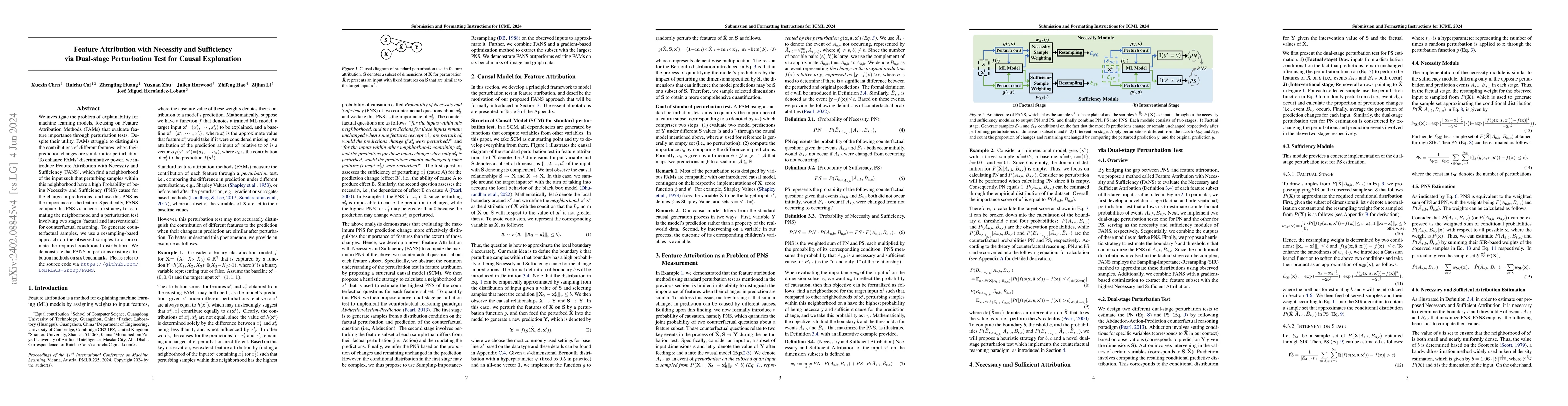 Thumbnail for Feature Attribution with Necessity and Sufficiency via Dual-stage
  Perturbation Test for Causal Explanation