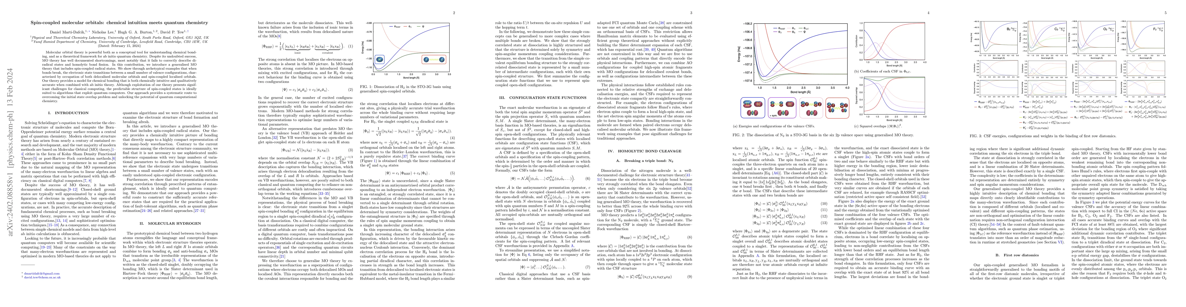 Thumbnail for Spin-coupled molecular orbitals: chemical intuition meets quantum
  chemistry