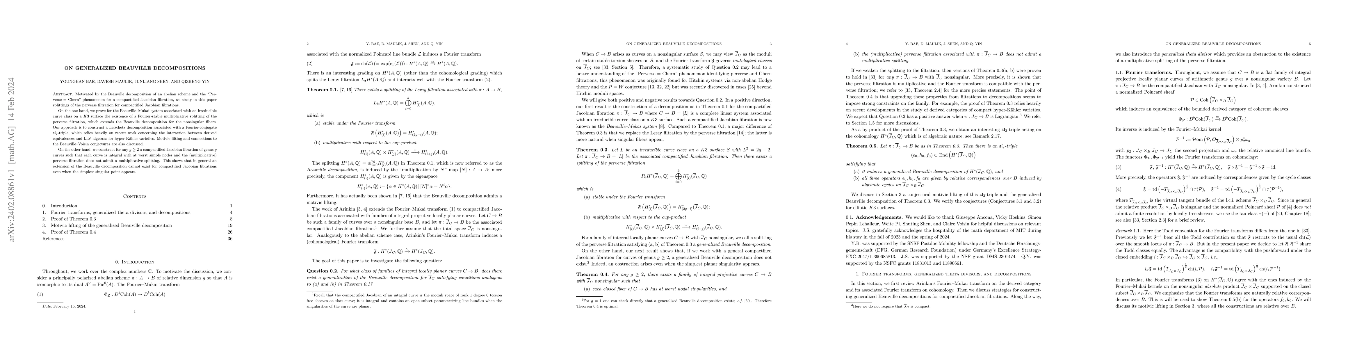 Thumbnail for On generalized Beauville decompositions
