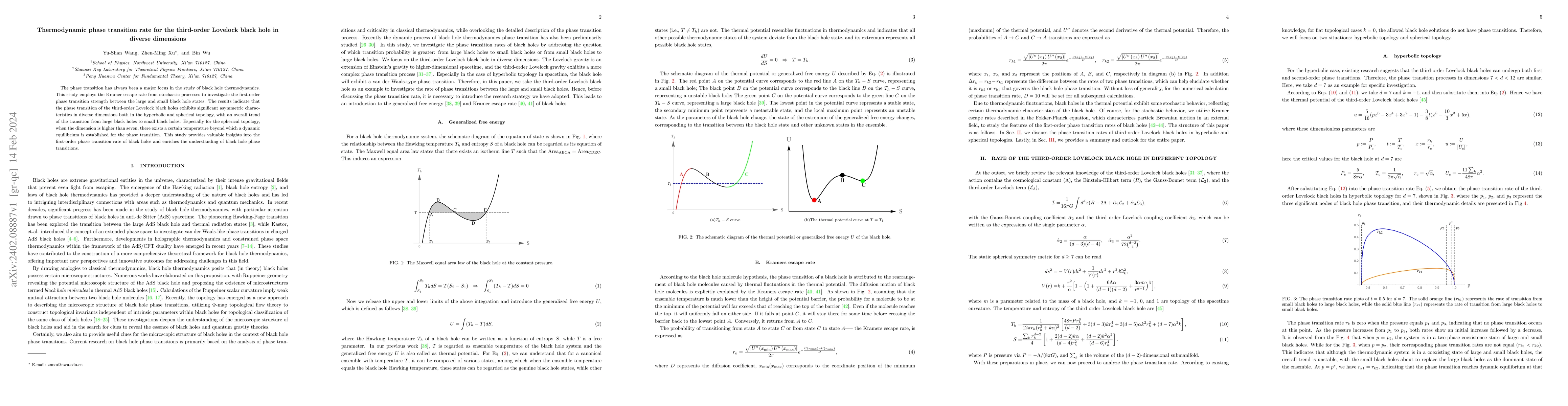 Thumbnail for Thermodynamic phase transition rate for the third-order Lovelock black
  hole in diverse dimensions
