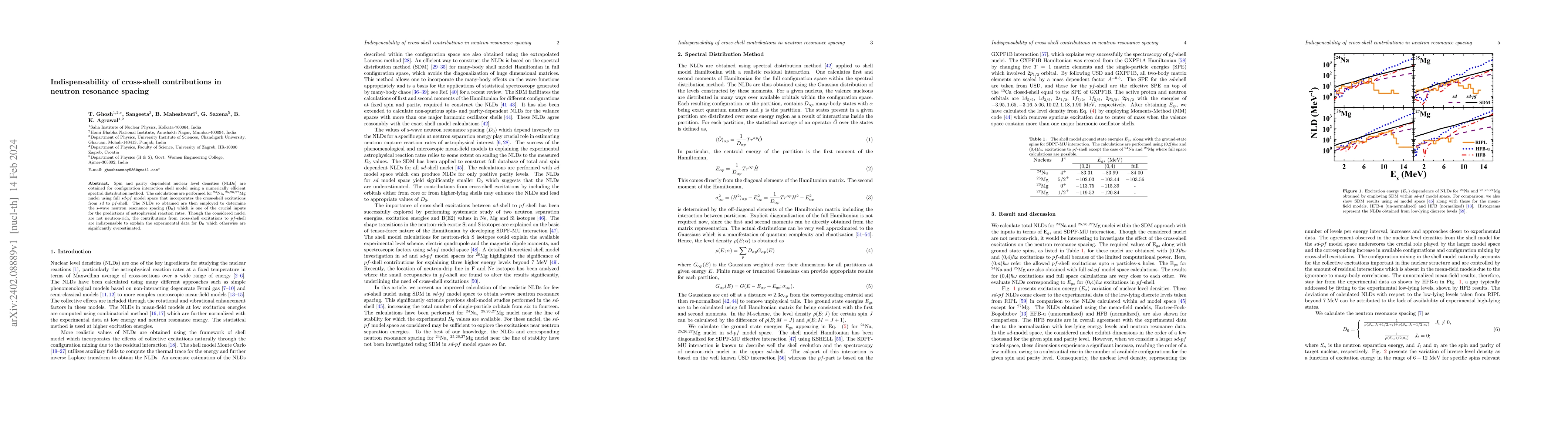 Thumbnail for Indispensability of cross-shell contributions in neutron resonance
  spacing
