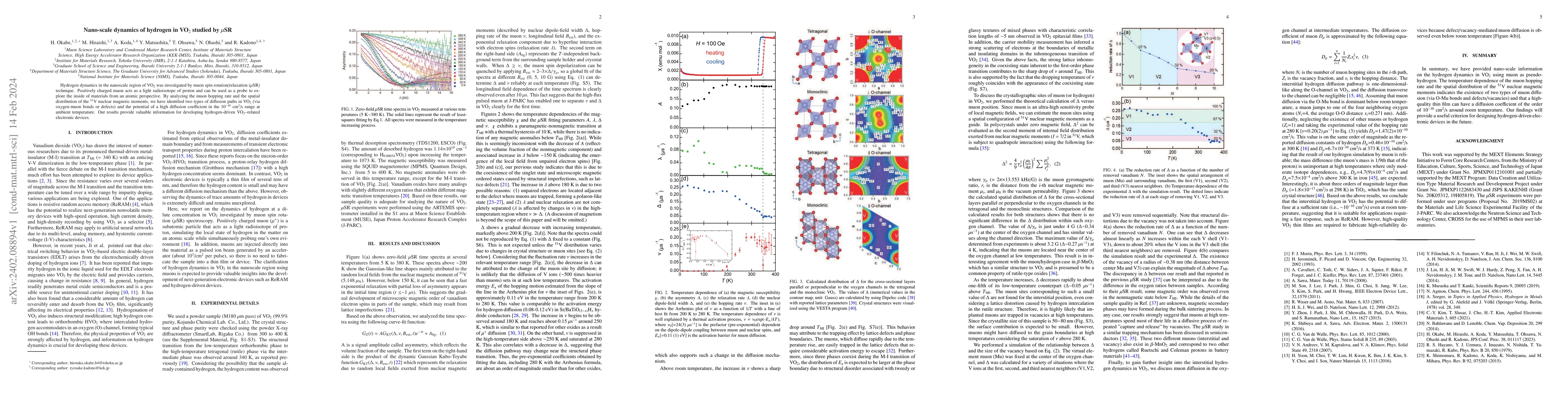 Thumbnail for Nano-scale dynamics of hydrogen in VO$_{2}$ studied by $\mu $SR