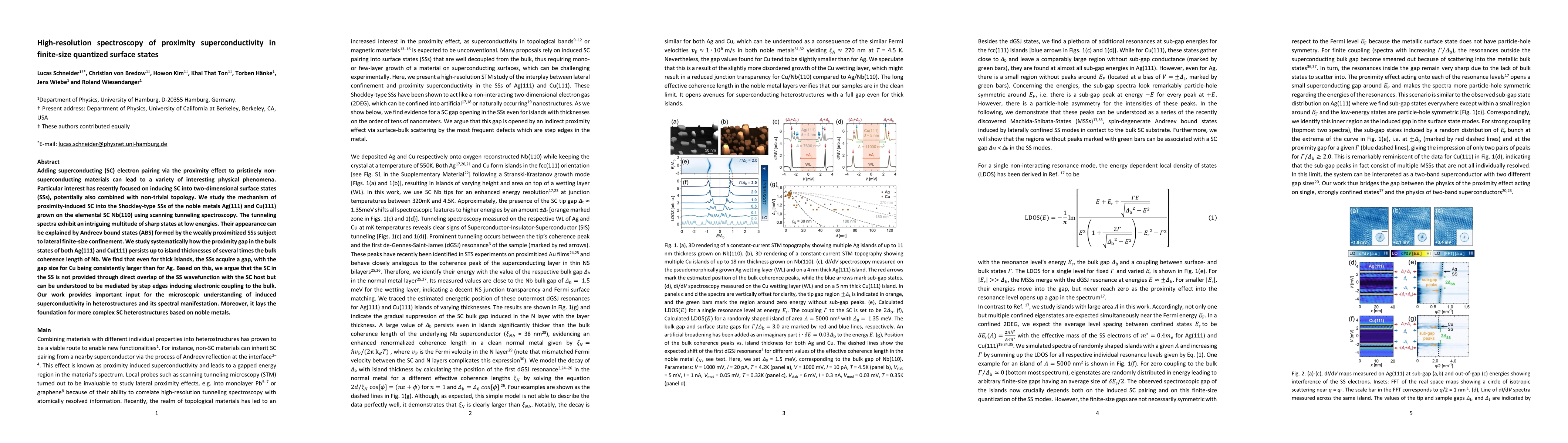 Thumbnail for High-resolution spectroscopy of proximity superconductivity in
  finite-size quantized surface states