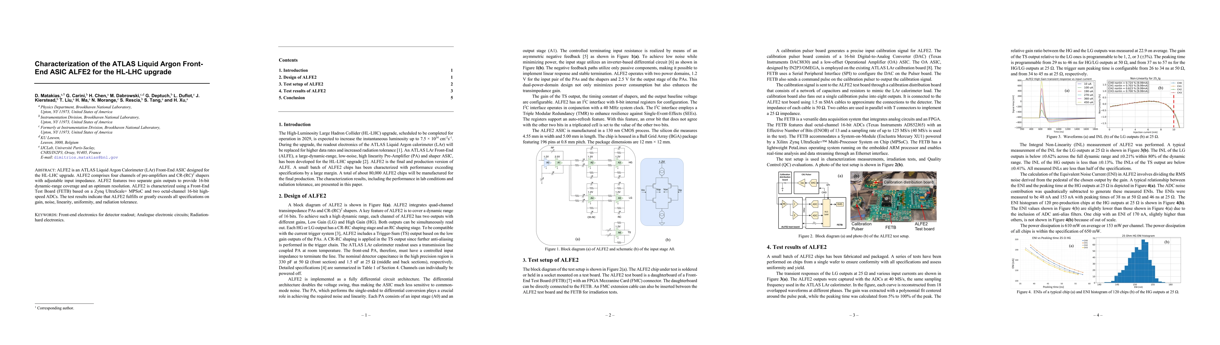 Thumbnail for Characterization of the ATLAS Liquid Argon Front-End ASIC ALFE2 for the
  HL-LHC upgrade