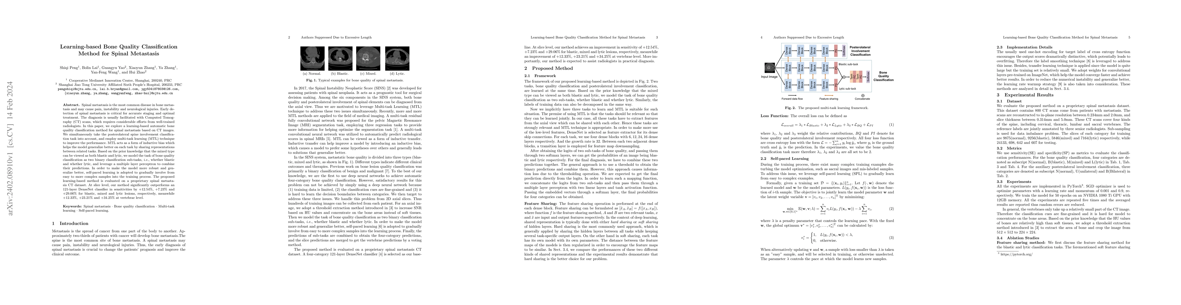 Thumbnail for Learning-based Bone Quality Classification Method for Spinal Metastasis