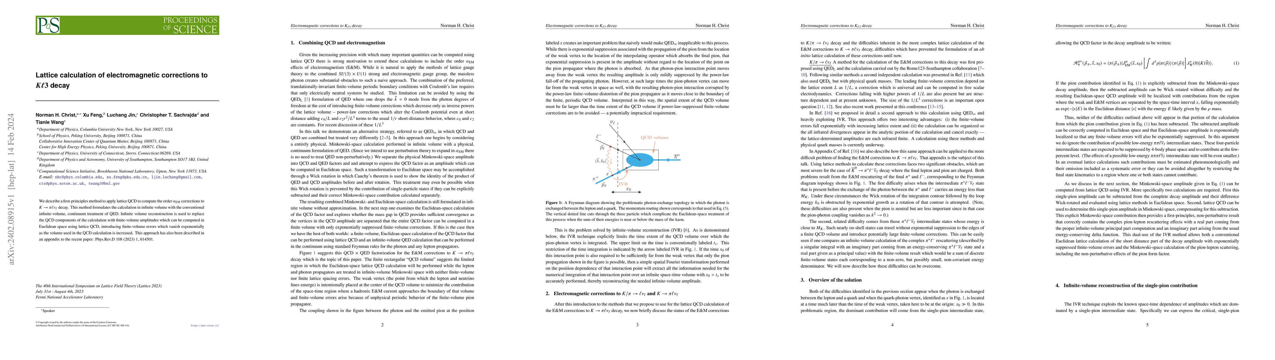 Thumbnail for Lattice calculation of electromagnetic corrections to $K\ell3$ decay