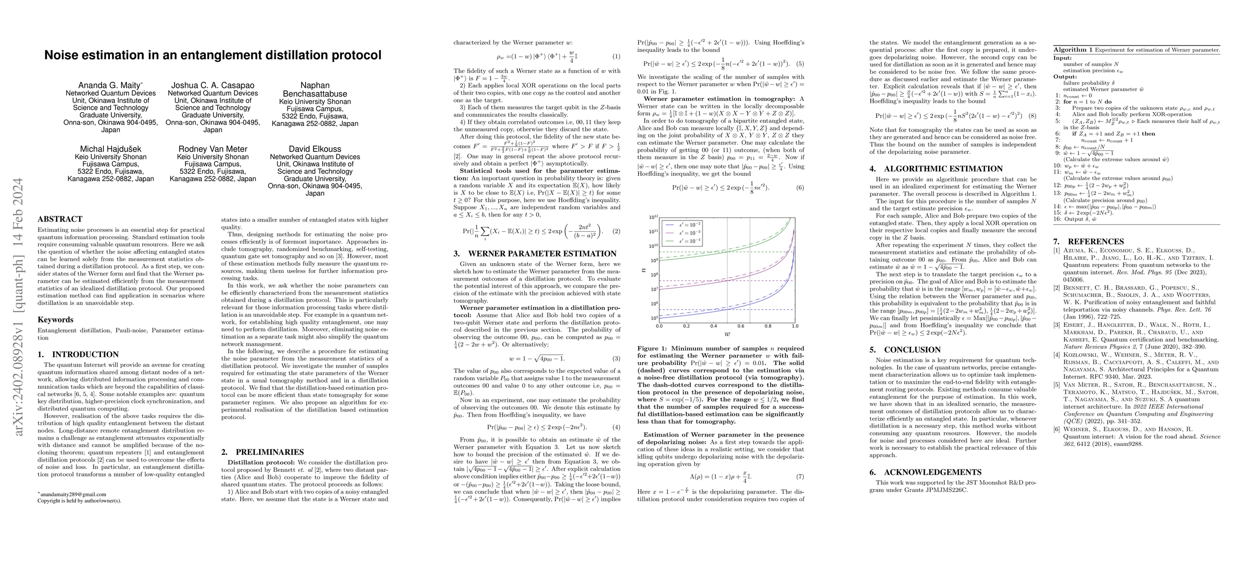 Thumbnail for Noise estimation in an entanglement distillation protocol