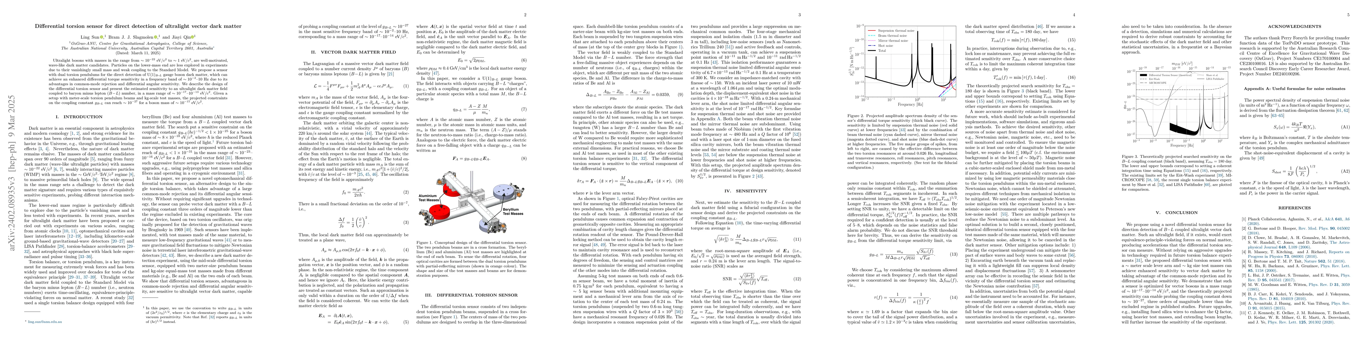 Thumbnail for Search for ultralight vector dark matter with a Torsion Pendulum Dual
  Oscillator